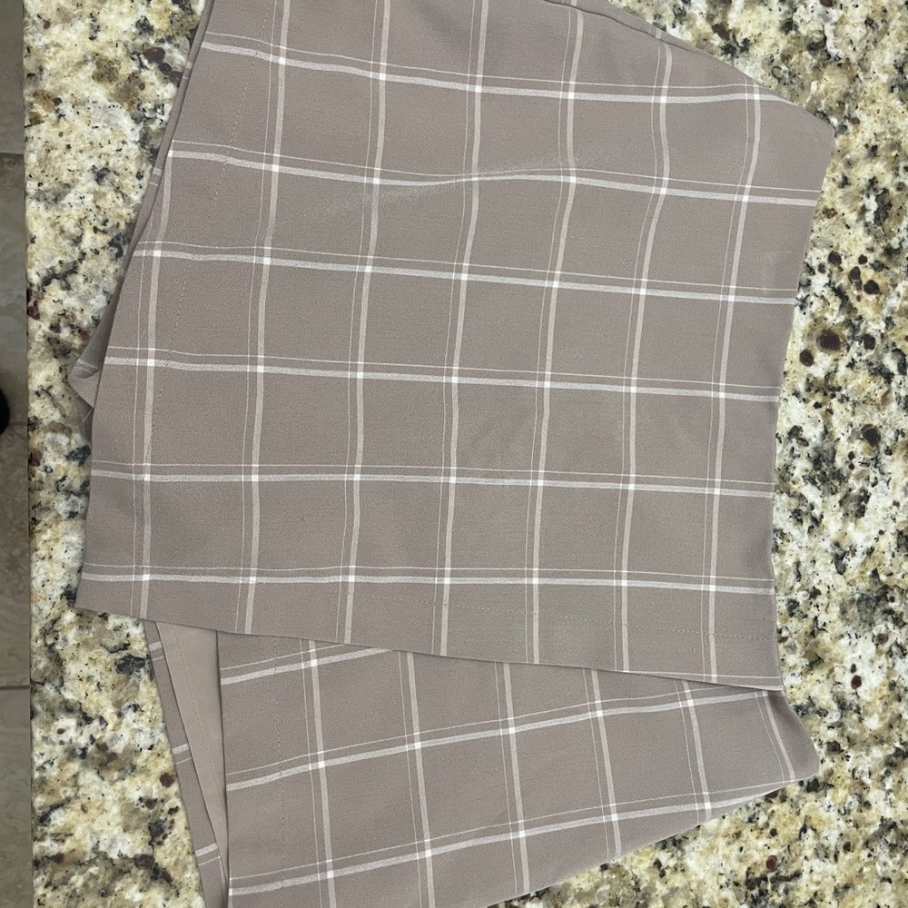 Forever 21 Plaid Tan Skort